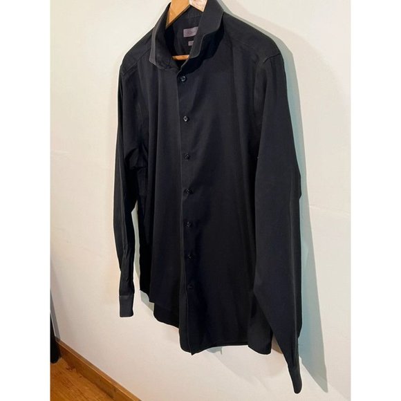 ✨5 for $15✨ Men’s Calvin Klein Black Button Down Dress Slim Fit Tall Shi… - Picture 4 of 9